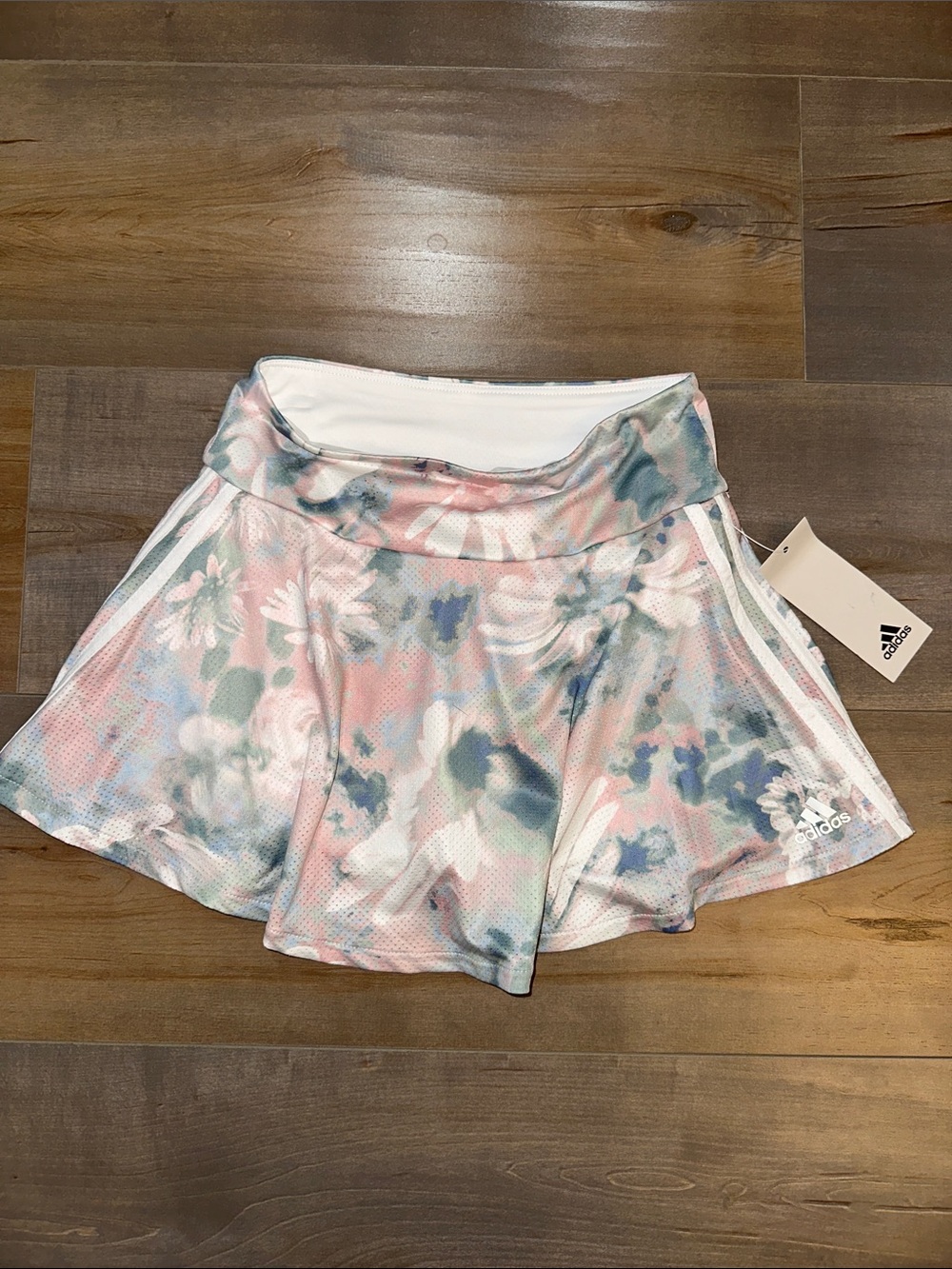 adidas Pastel Pink, Blue & White Floral Tennis Skort
